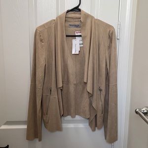 Faux Suede/Leather Light Jacket